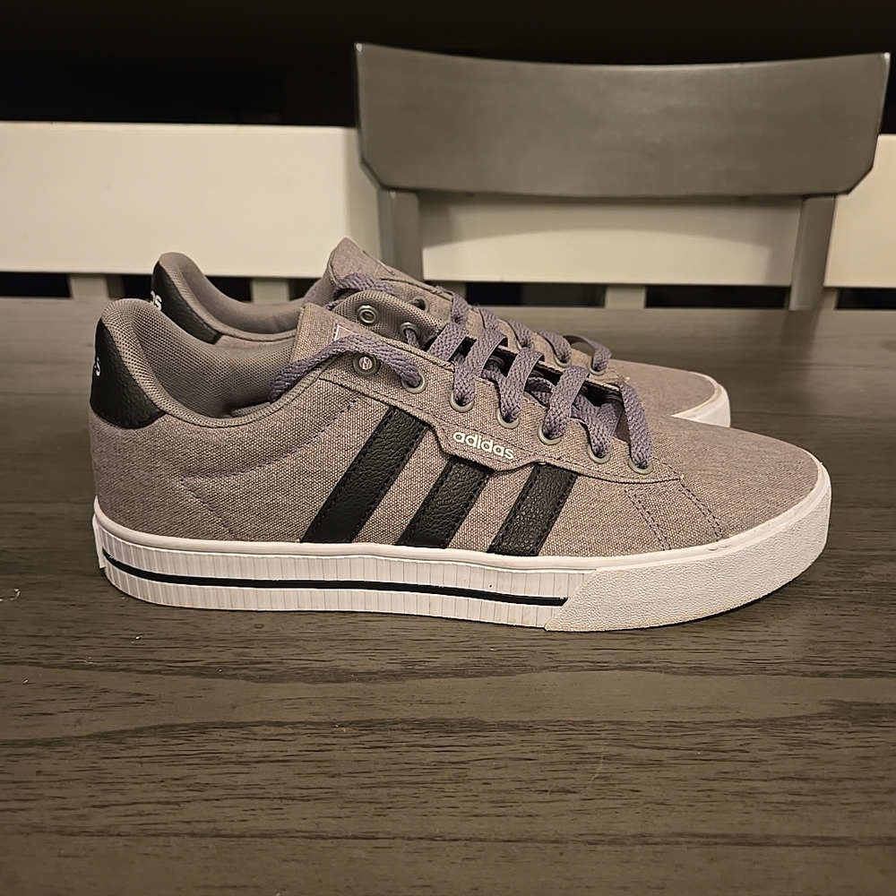 Adidas Daily 3.0 'Dove Grey Black' Comfy Casual Shoes / FW3270 / Men's Size 7.5